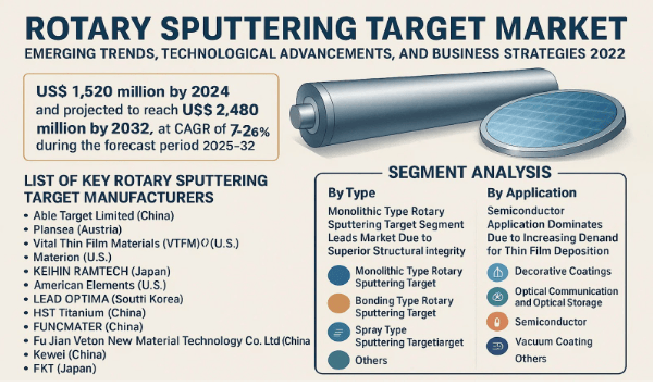 Rotary Sputtering Target Market: Demand, Competitive Landscape, and ...